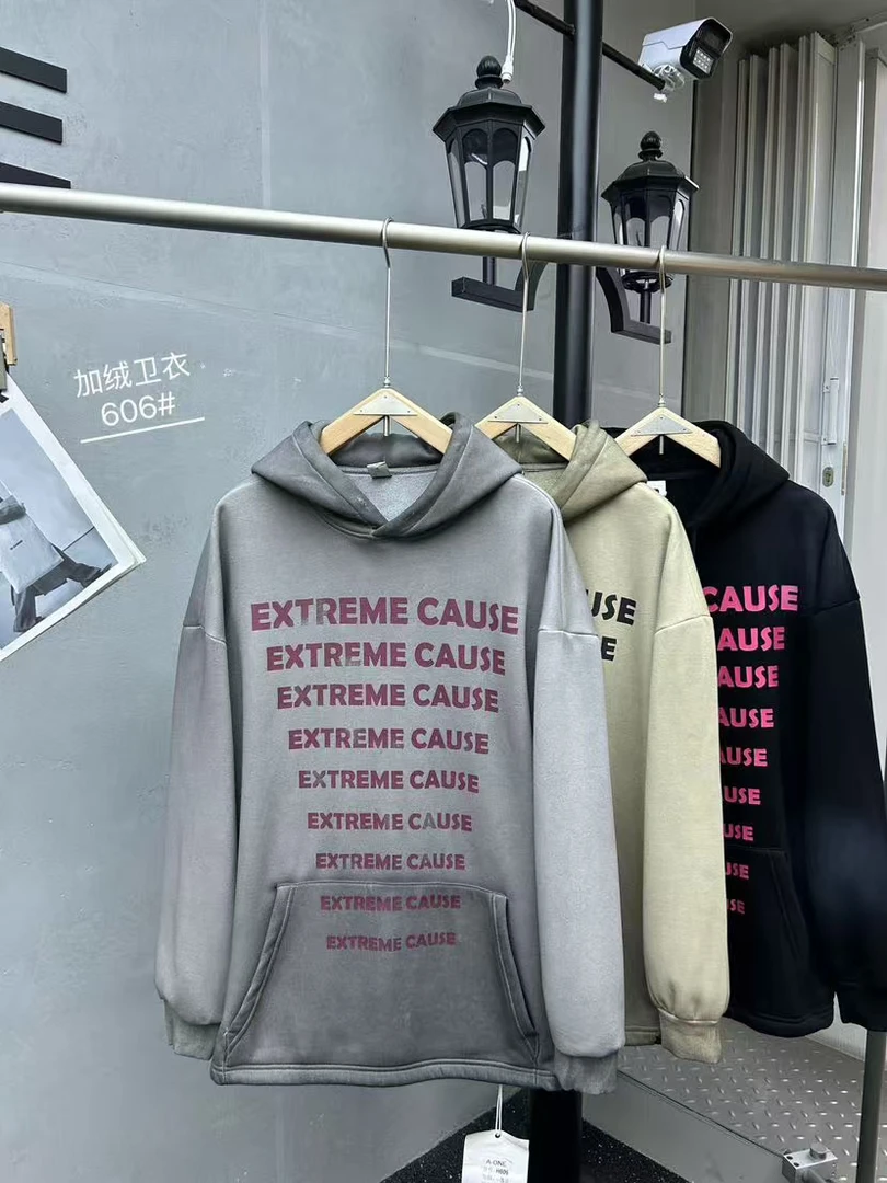 34【加绒卫衣A系列】-仓-606-欧潮阔版私服卫衣男女同款--