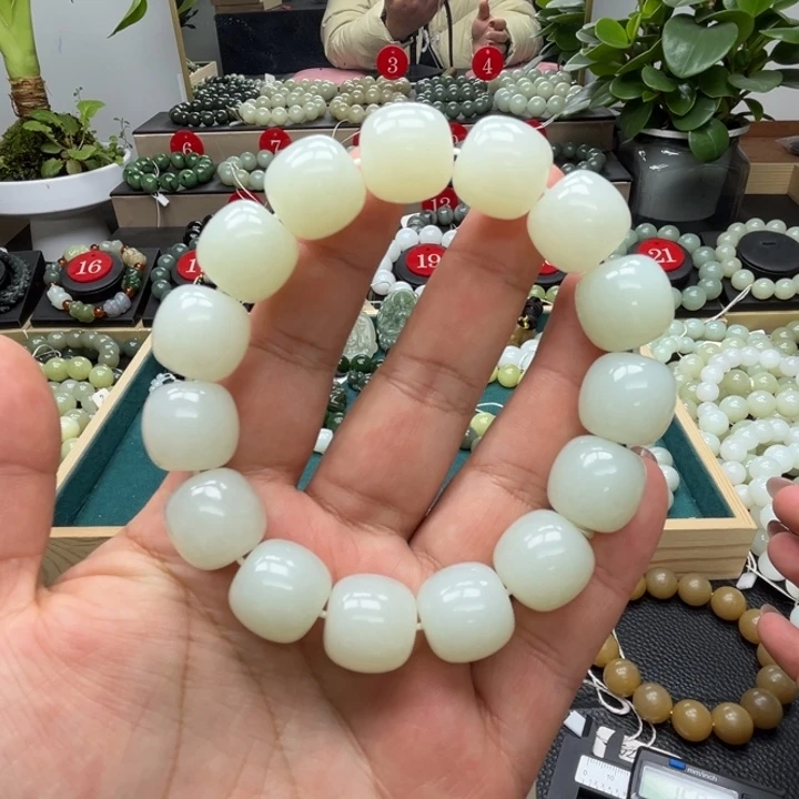 和田玉未镶嵌手链15