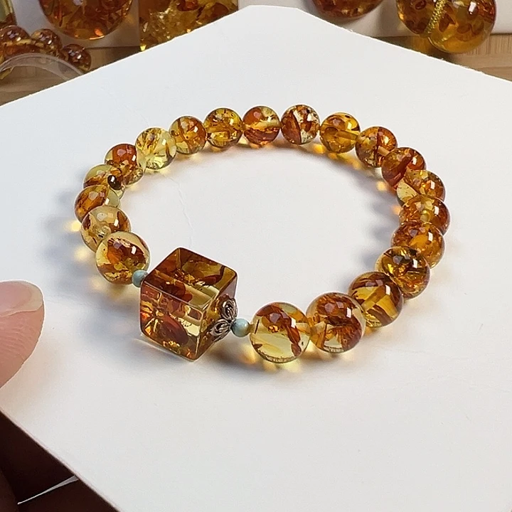 未镶嵌项圈琥珀（花珀）