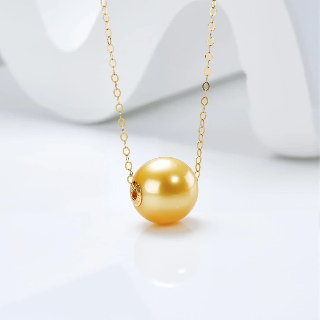 海水南洋金珍珠路路通吊坠 9-10mm 18k金 2054H00DY