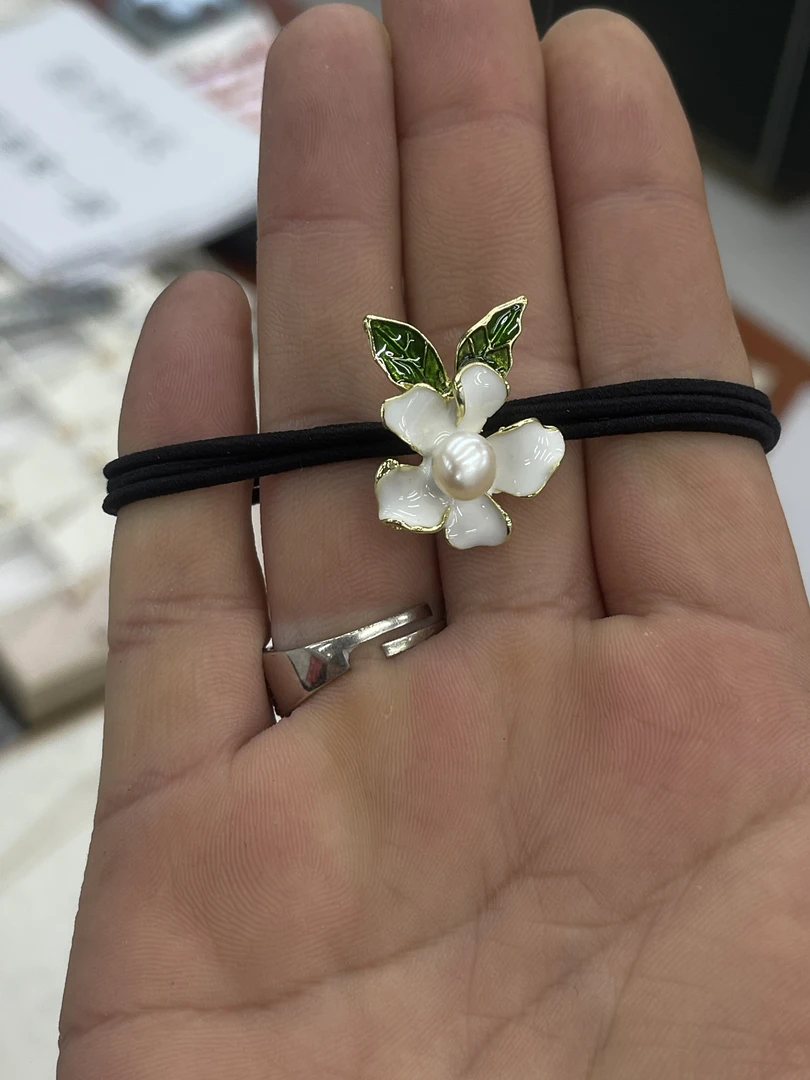 802.天然珍珠小花发饰
