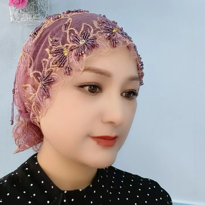 莲花千娇时尚流苏鱼尾帽双层