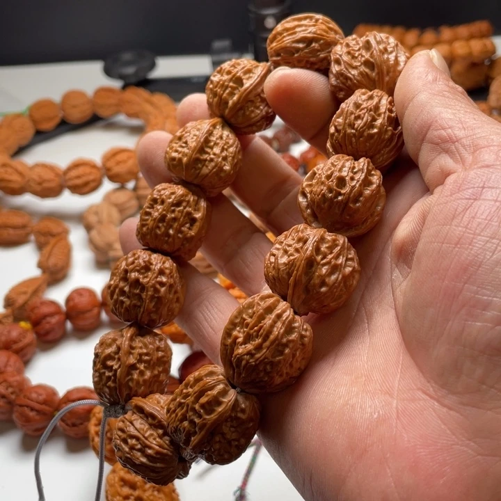 嗨***哈文玩核桃手串高炮野麻核桃串串