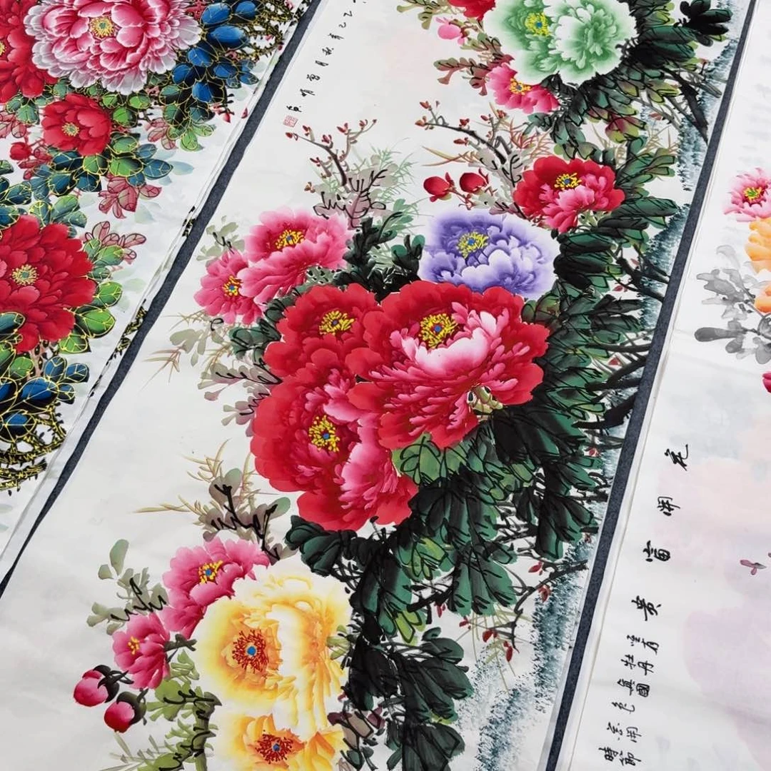 翰***语国画尺寸70X180纯手绘作品