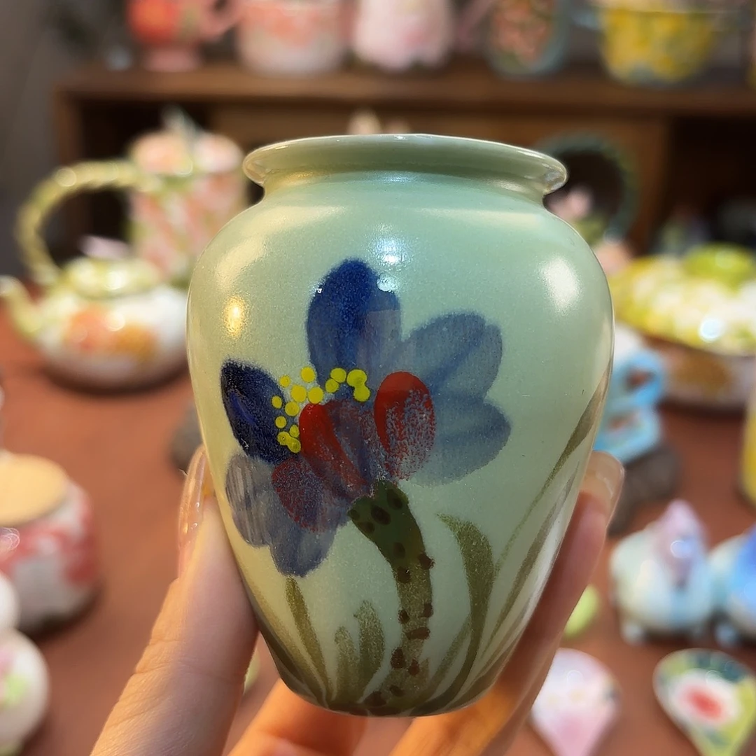 摆件景德镇手绘高温釉下彩陶瓷茶具