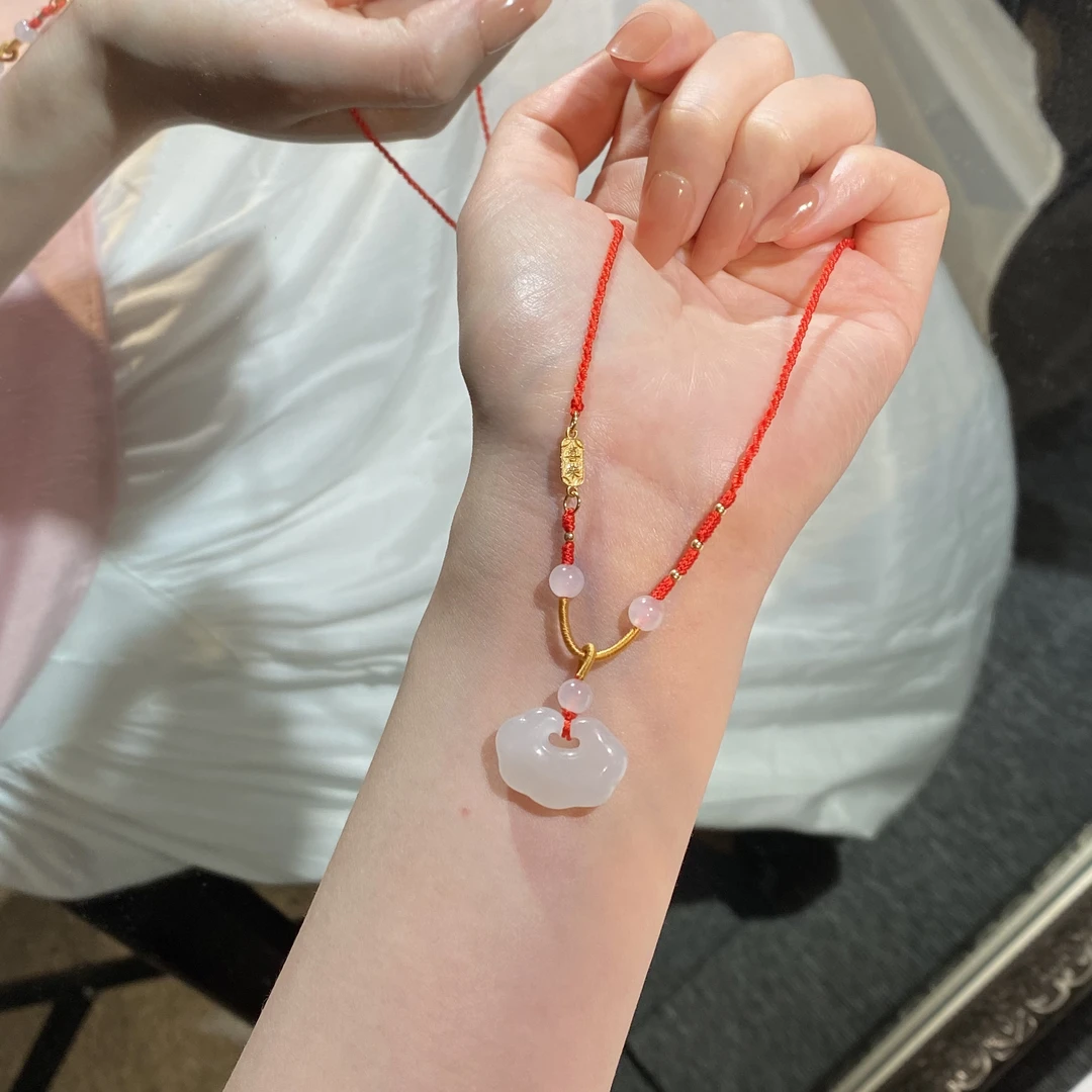 18K金 和田玉项链 241732