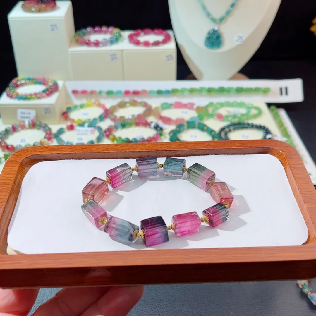 手串18K金镶嵌碧玺手串