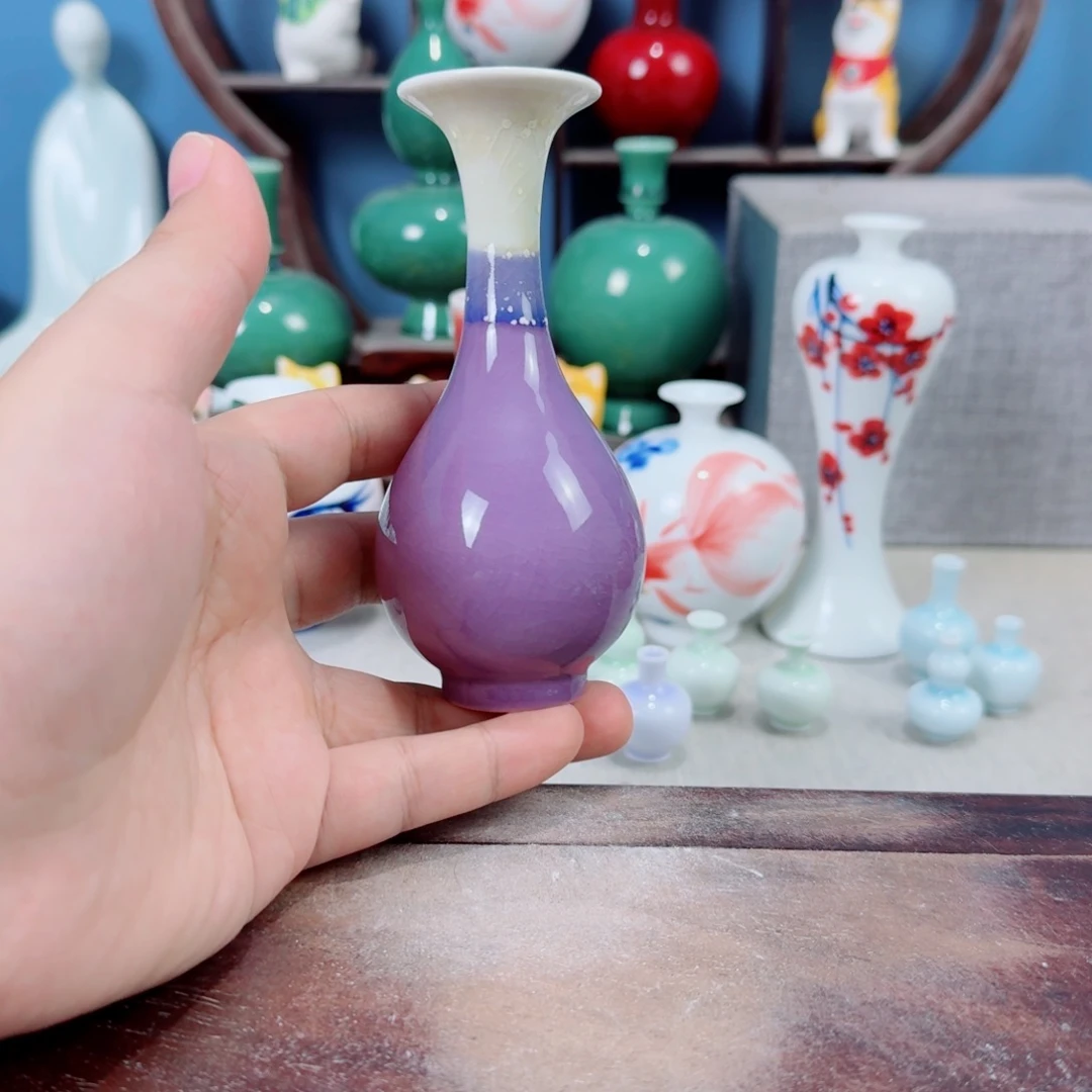 陶瓷手工小花器摆件