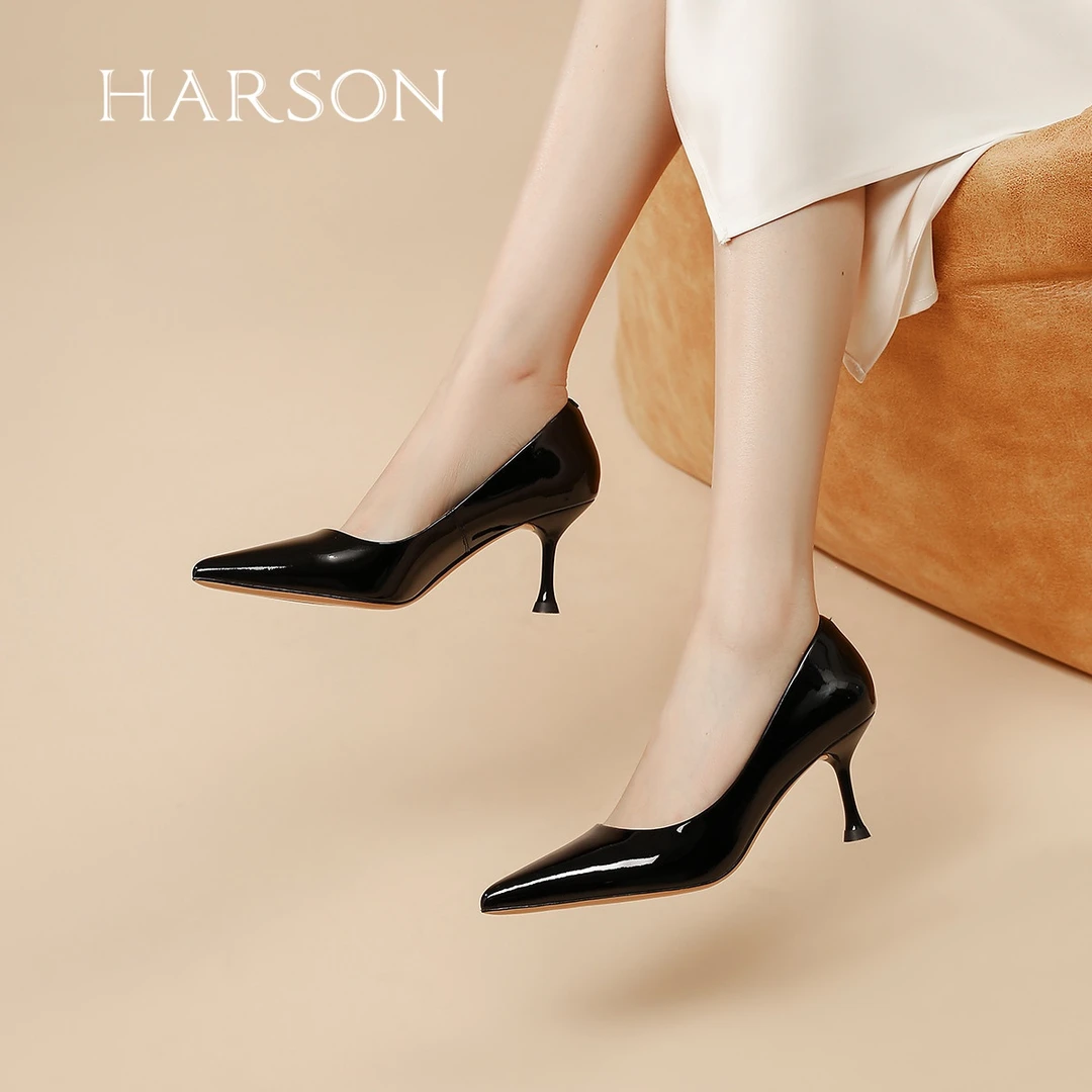 2025春季新款气质通勤单鞋百搭时尚7cm尖头细跟高跟鞋女HWS250119