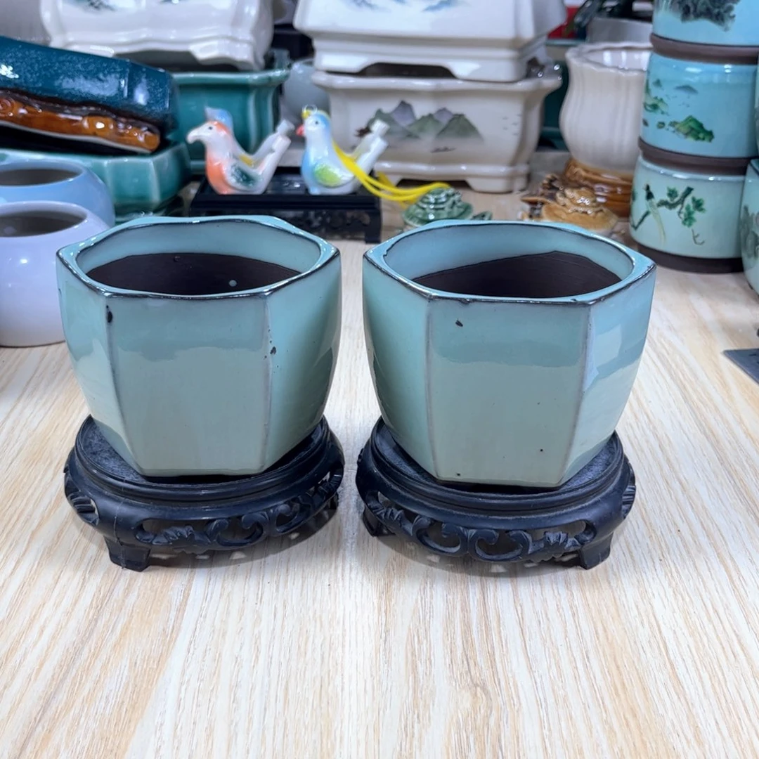 口  10/8.5陶瓷绿植多肉微瑕花盆拍满8.8包邮发货
