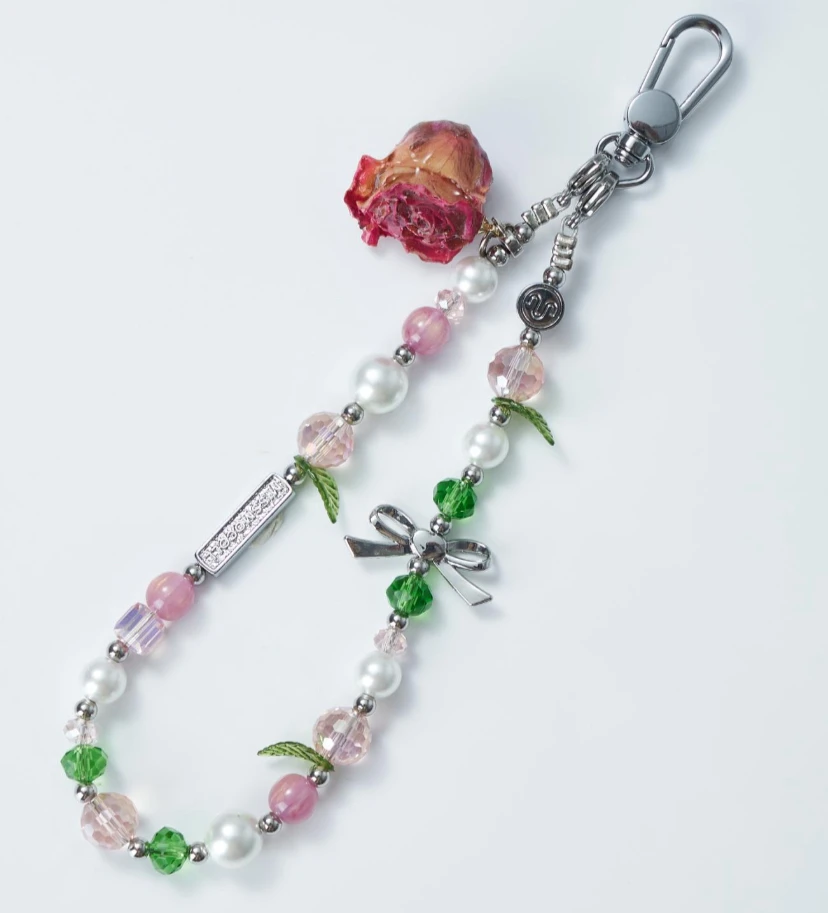 【苹果线下门店有售】摩可夜莺与玫瑰红手机挂绳挂饰防丢手机绳轻奢