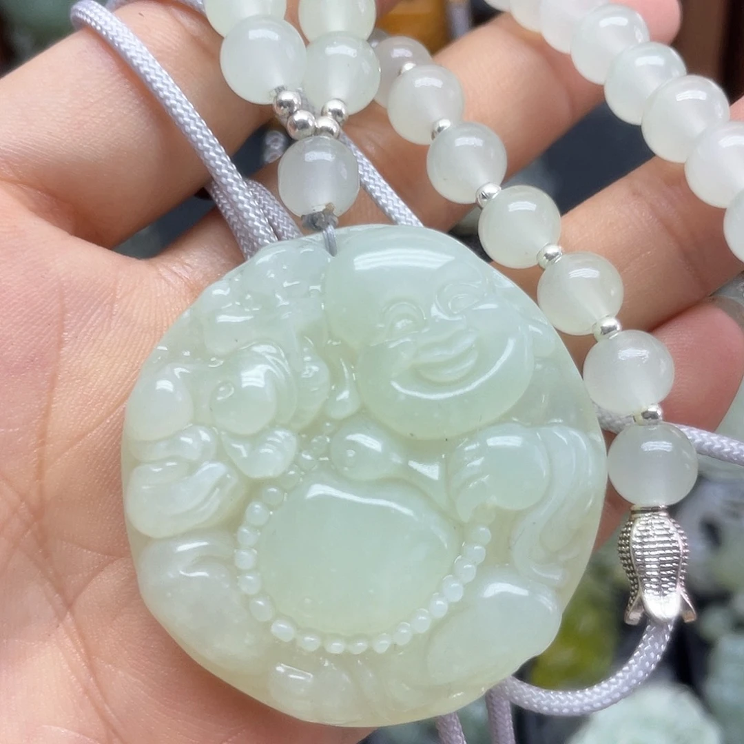 蛇纹石玉未镶嵌颈饰