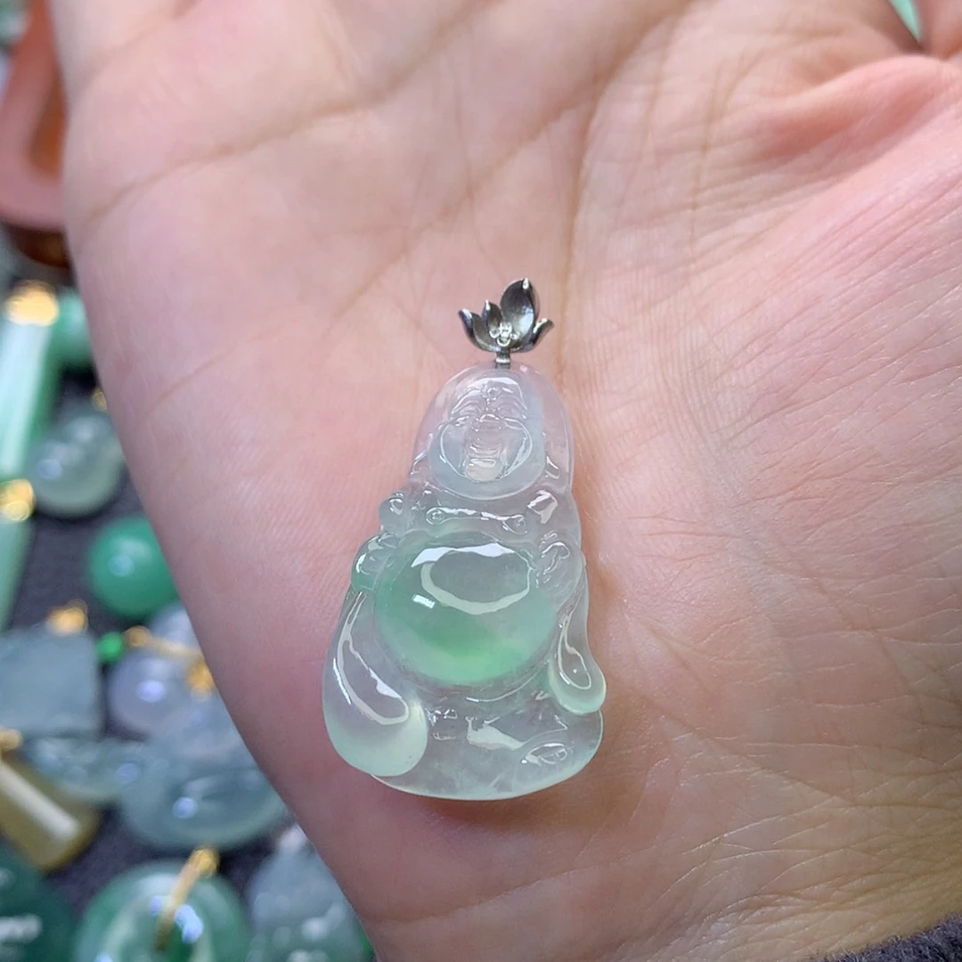 【闪购商品】吊坠(赠链)18K金镶嵌翡翠