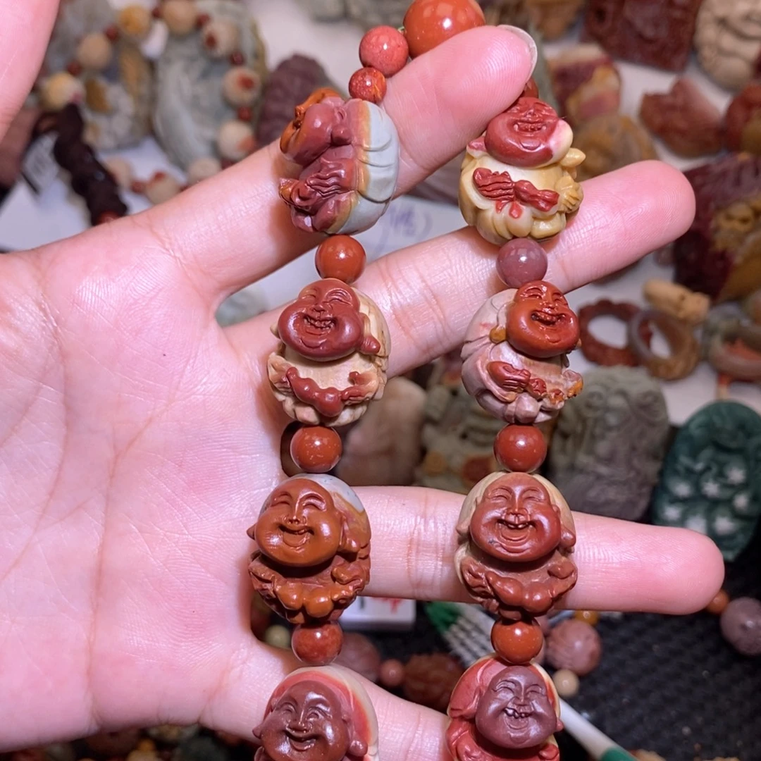 石英质玉（阿拉善玉）手链未镶嵌