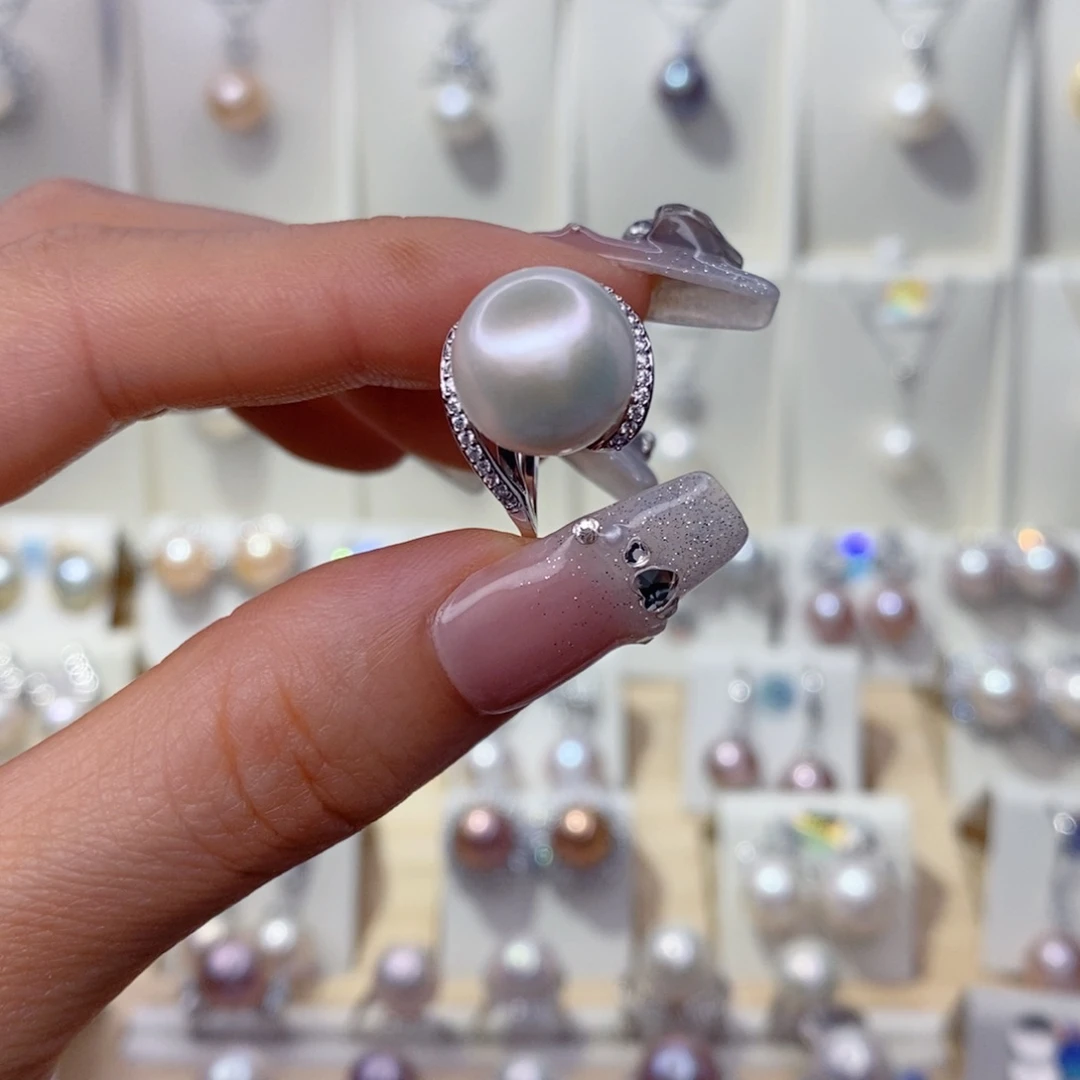戒指银S925镶嵌淡水珍珠C****ᵀ