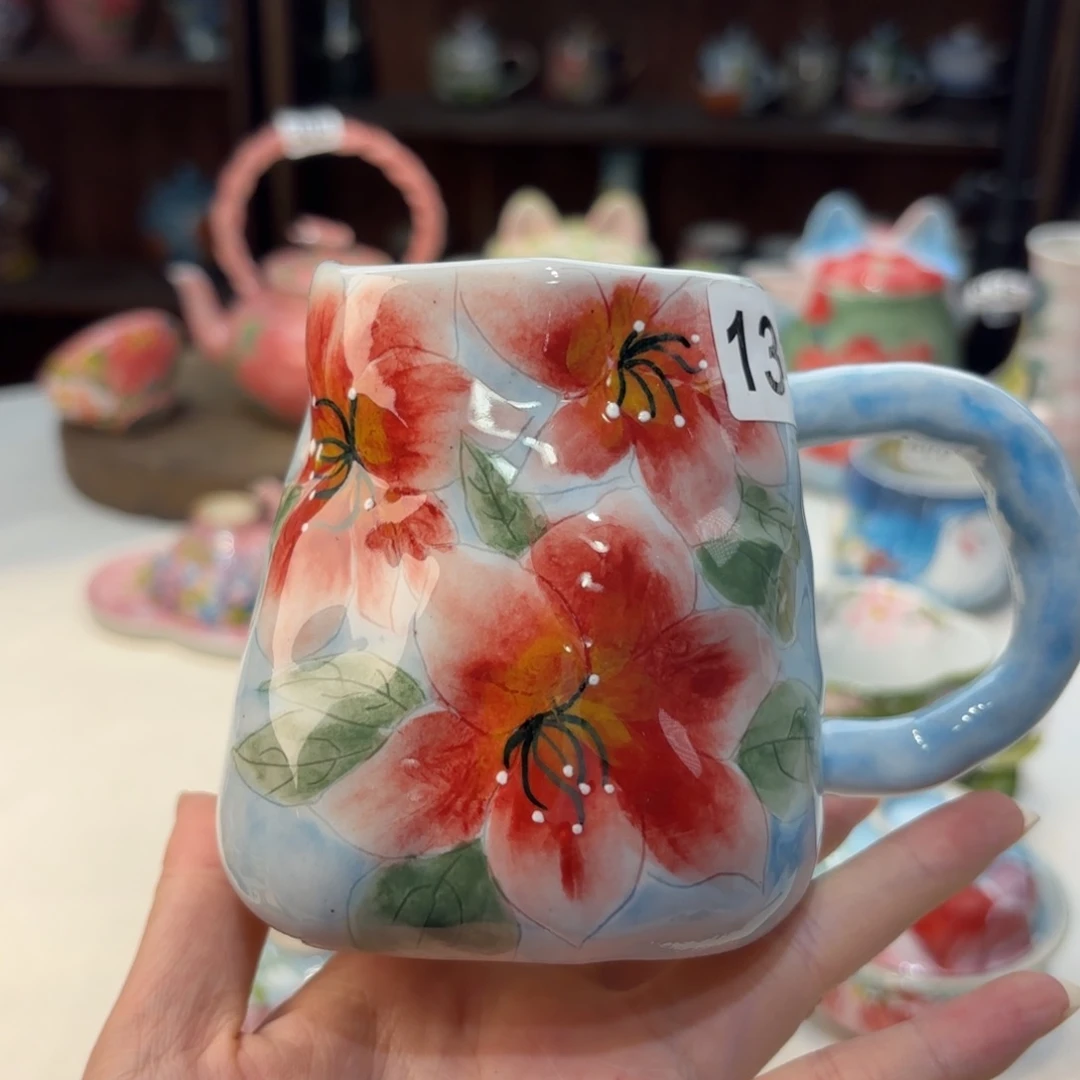 景德镇手绘高温釉下彩陶瓷茶具