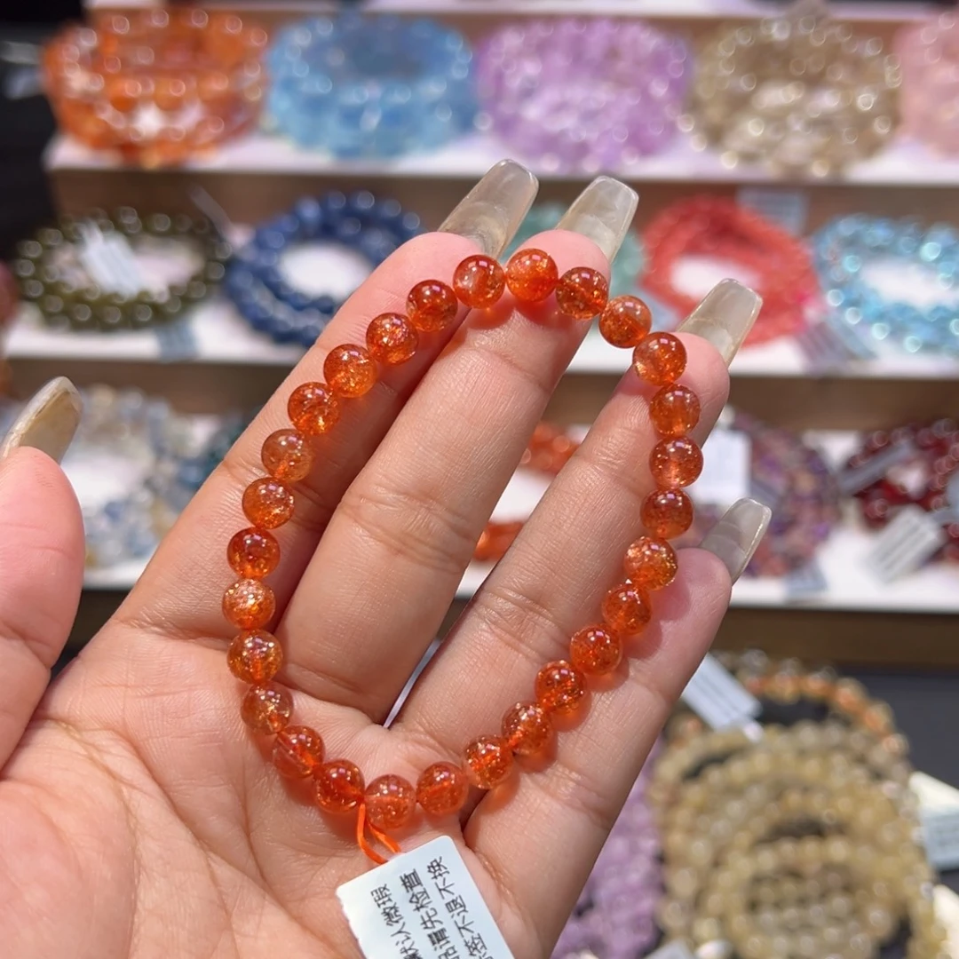 未镶嵌手串长石殿堂级金太阳6.8mm