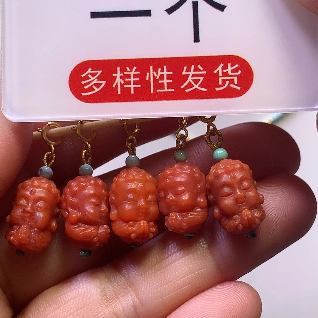 南红玛瑙挂件银S925镀金镶嵌