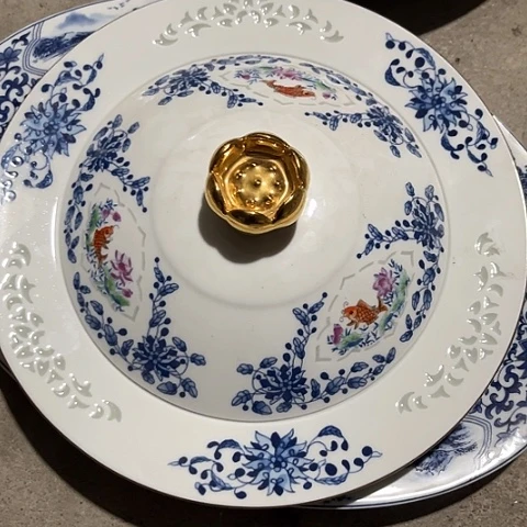 碗9寸盖碗一个陶瓷陶瓷