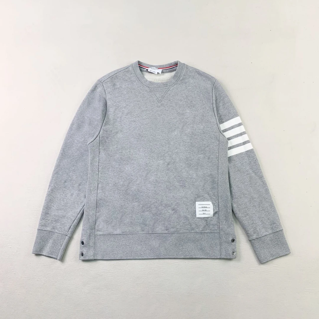 95新 THOMBROWNE 汤姆布朗 针织条纹百搭卫衣4码编码xb6012