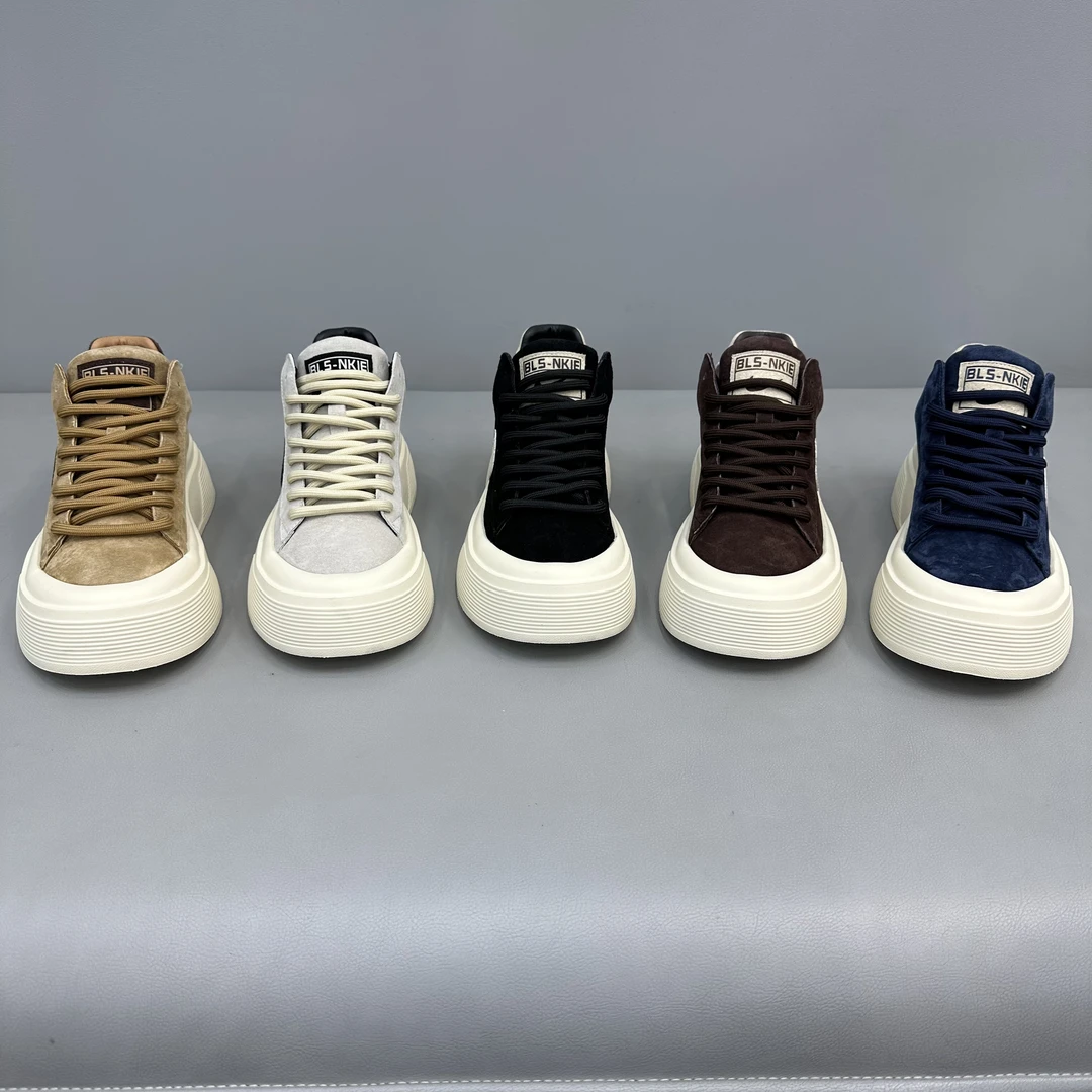 2025四季新款低帮磨砂皮超轻板鞋拼色舒适轻奢休闲鞋潮流百搭男鞋