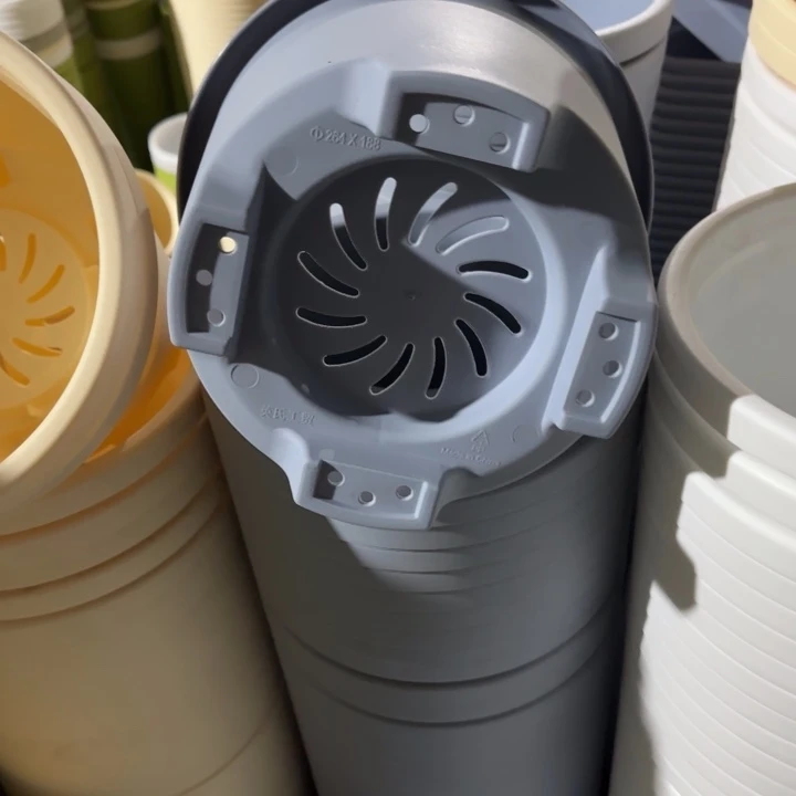 球根3号5个雾霾蓝色口径26高18花盆