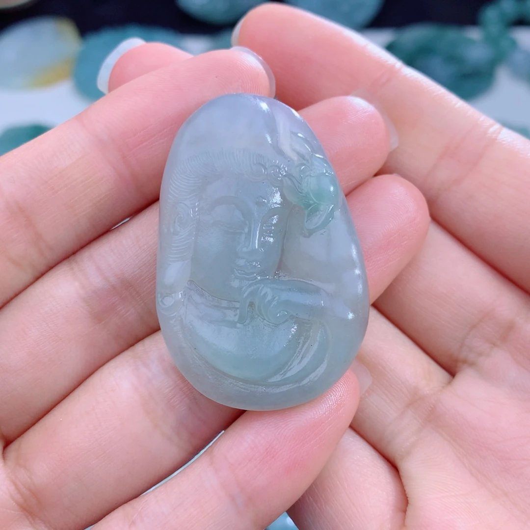 未镶嵌定制翡翠观音头