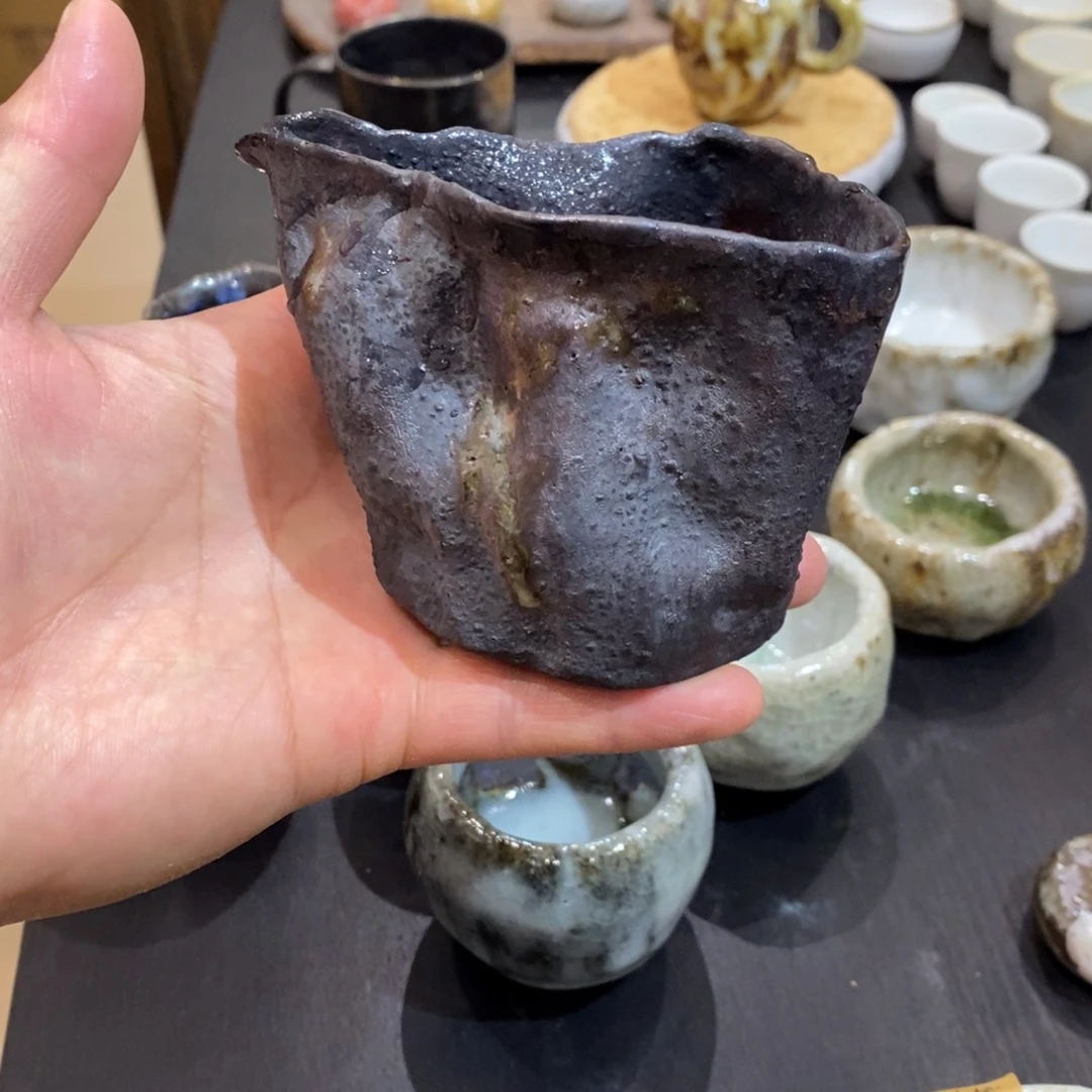 手捏柴烧铁胎公道杯