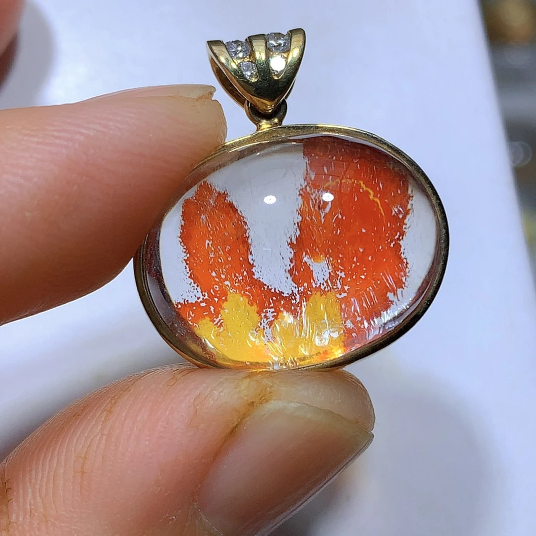 银S925镀金镶嵌水晶珠宝半成品定制款