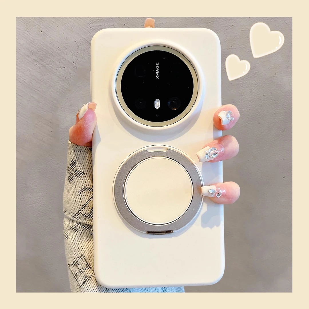 支架适用华为mate70pro手机壳纯色液态硅胶360支点mate60磁吸肤感