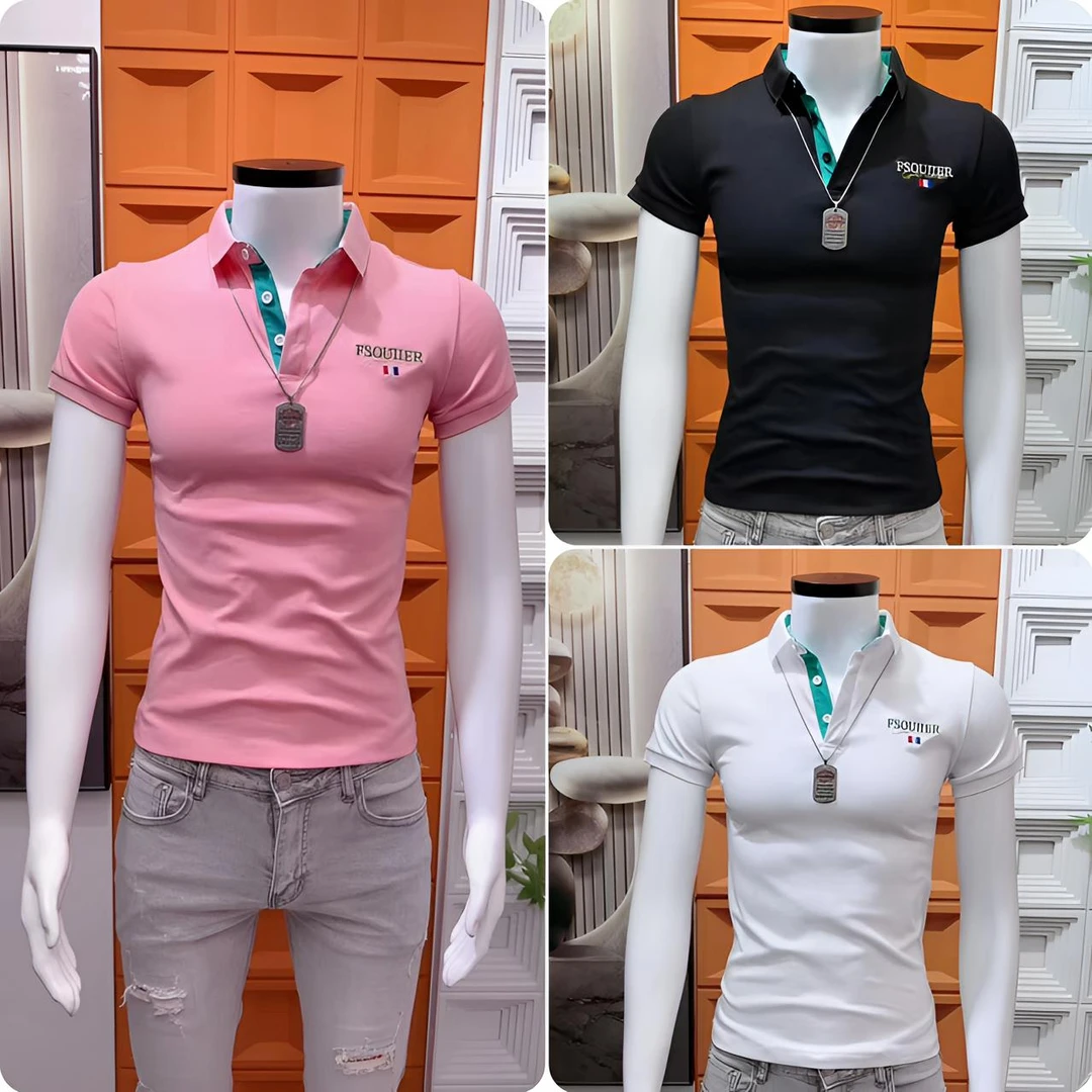 纯色男士痞帅高级感Polo衫短袖男款2025新款爆款商务休闲潮流半袖
