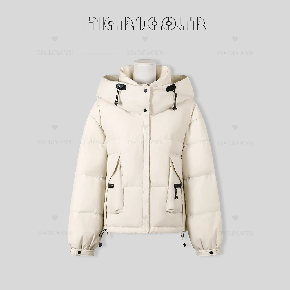 冬季新款百搭设计感休闲连帽羽绒服8822