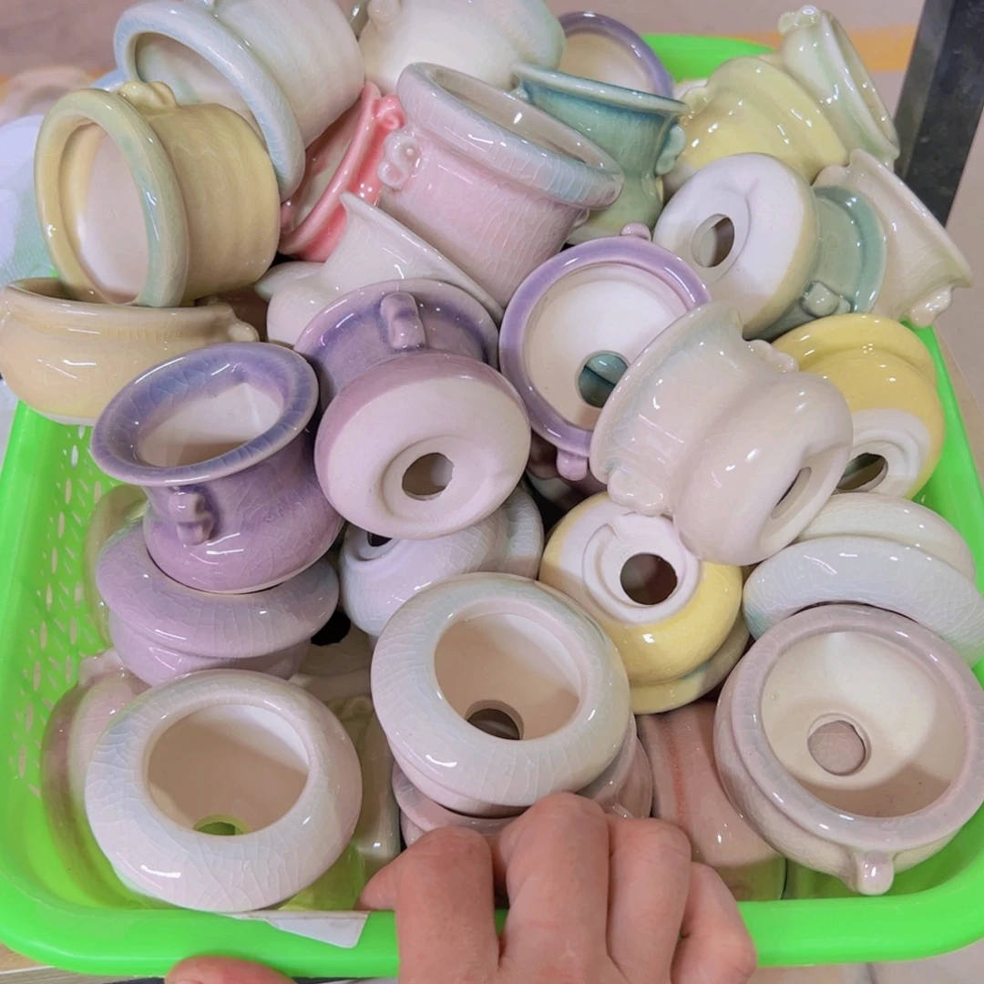 陶瓷花盆当场凑满12包邮随机瑕疵6个