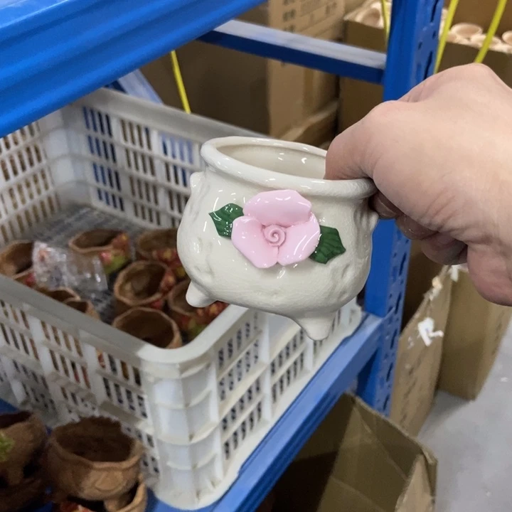 陶瓷花盆单场满9.9发7.5*7兔子