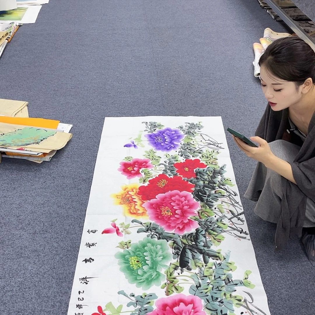 国画作品小姐姐放漏…