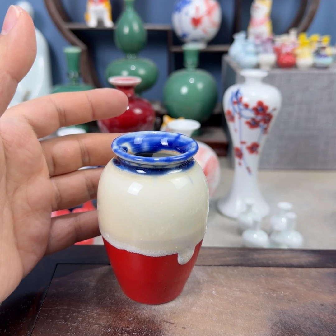 陶瓷手工小花器摆件