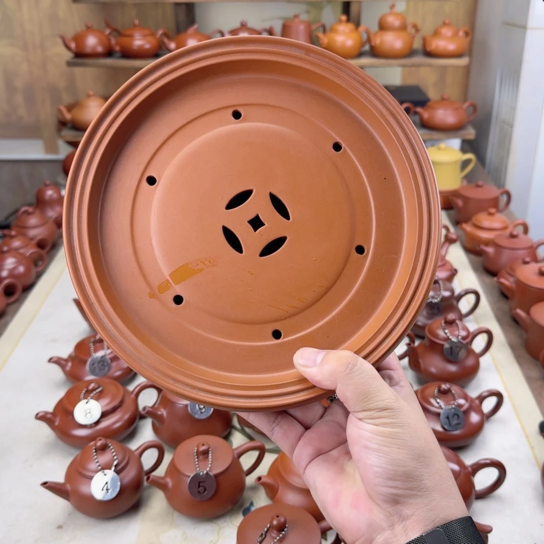 紫砂茶壶f****）朱泥8寸茶盘