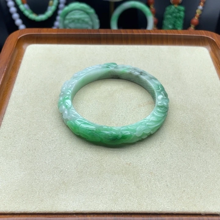 翡翠未镶嵌手镯翡翠手镯57.8