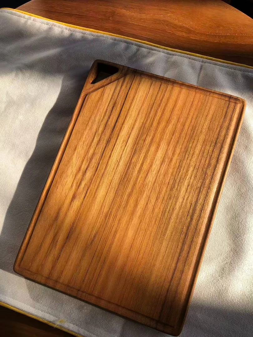 缅甸柚木菜板防霉防潮小托盘果盘点心盘多功能防烫烘焙餐盘隔热