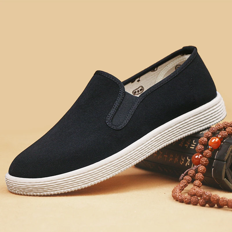 传统老北京布鞋男款中国风透气布鞋男士一脚蹬防滑软底休闲男鞋