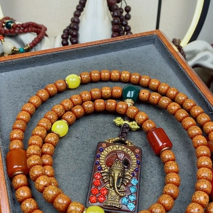 何***森吊坠星月菩提脖挂