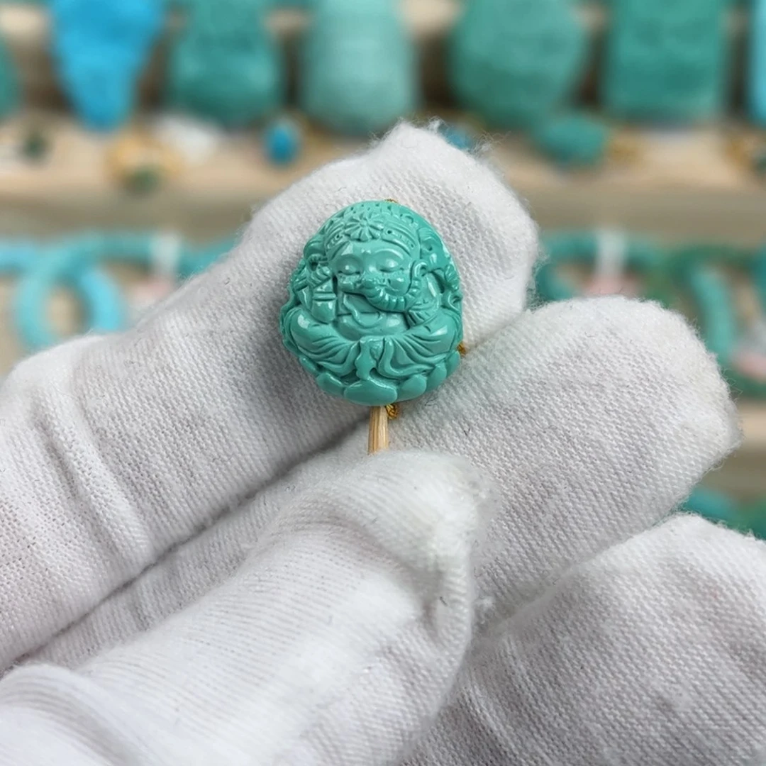 未镶嵌绿松石象宝