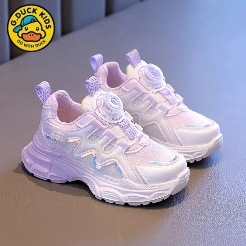 G.DUCK小黄鸭女童运动鞋2025新款春秋儿童鞋子夏季单网透气跑步鞋