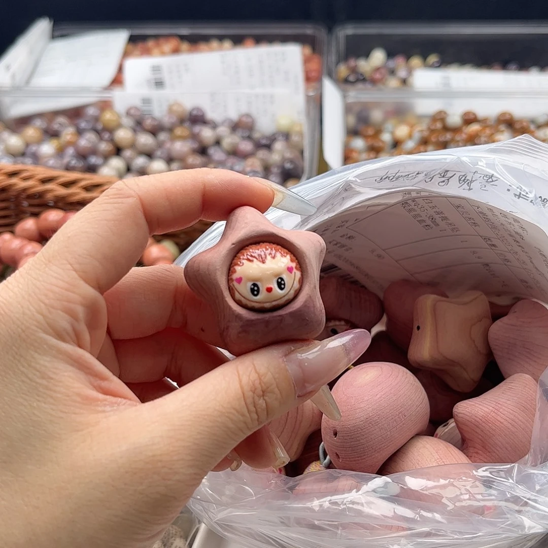 白玉菩提吊坠wq35-38mm/1颗星星血柏