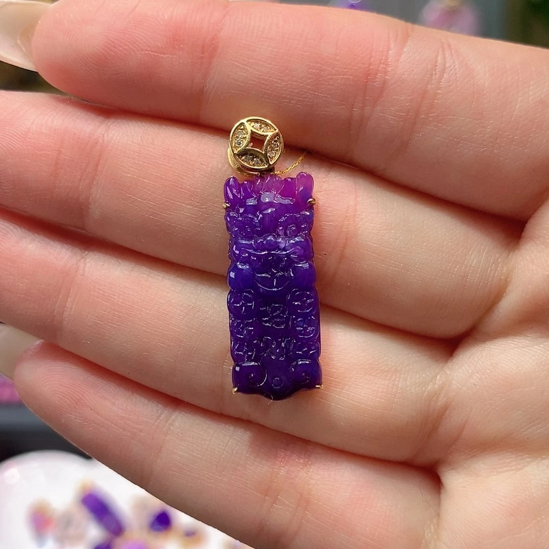 苏纪石（舒俱来）18K金镶嵌吊坠(不含链)