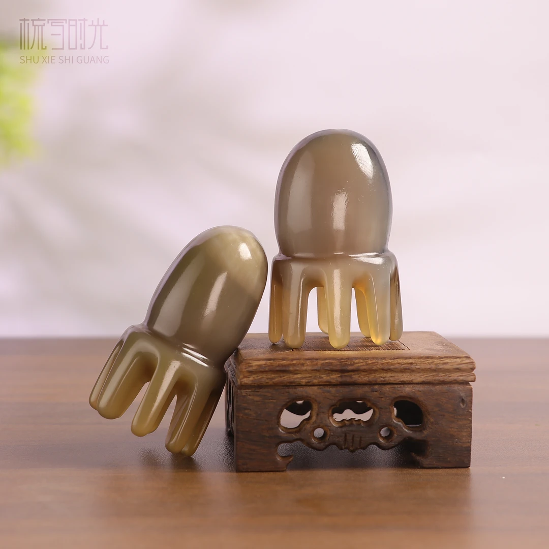 {梳写时光}牛角养发按摩梳八爪鱼款式家用通用洗头