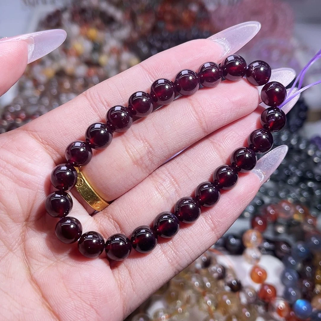 水晶手链未镶嵌石榴石8