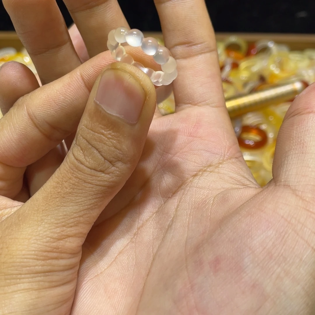 玛瑙/玉髓未镶嵌戒指16号港