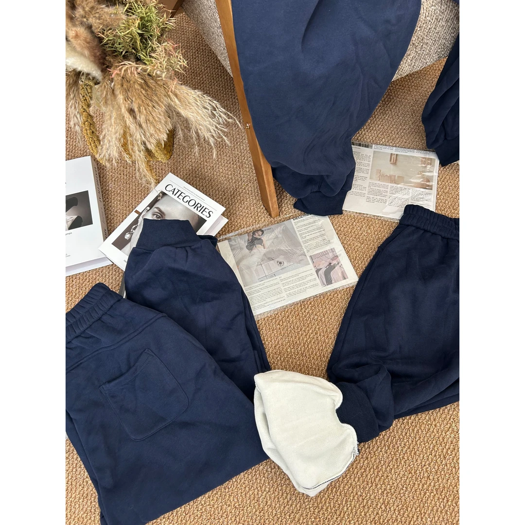 【奈野喜】韩国正品代购/加绒捏褶卫裤【NO退NO换】