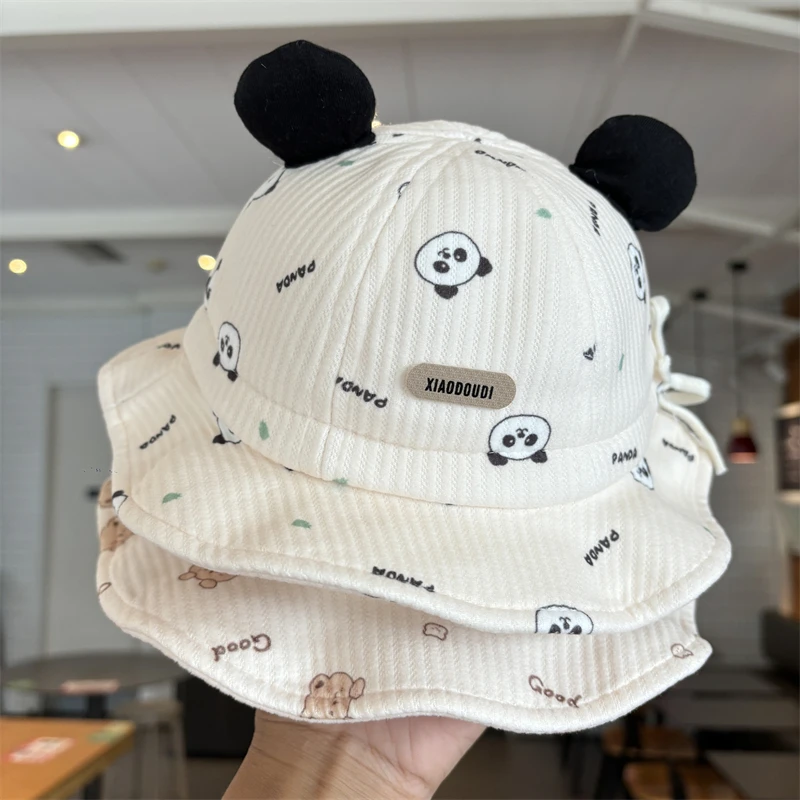 休闲风大檐宽檐短檐渔夫帽帽子款男宝盆帽婴幼儿儿童男童宝宝秋季